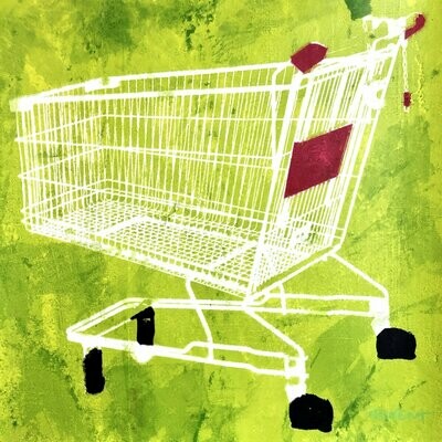 Shopping cart, green