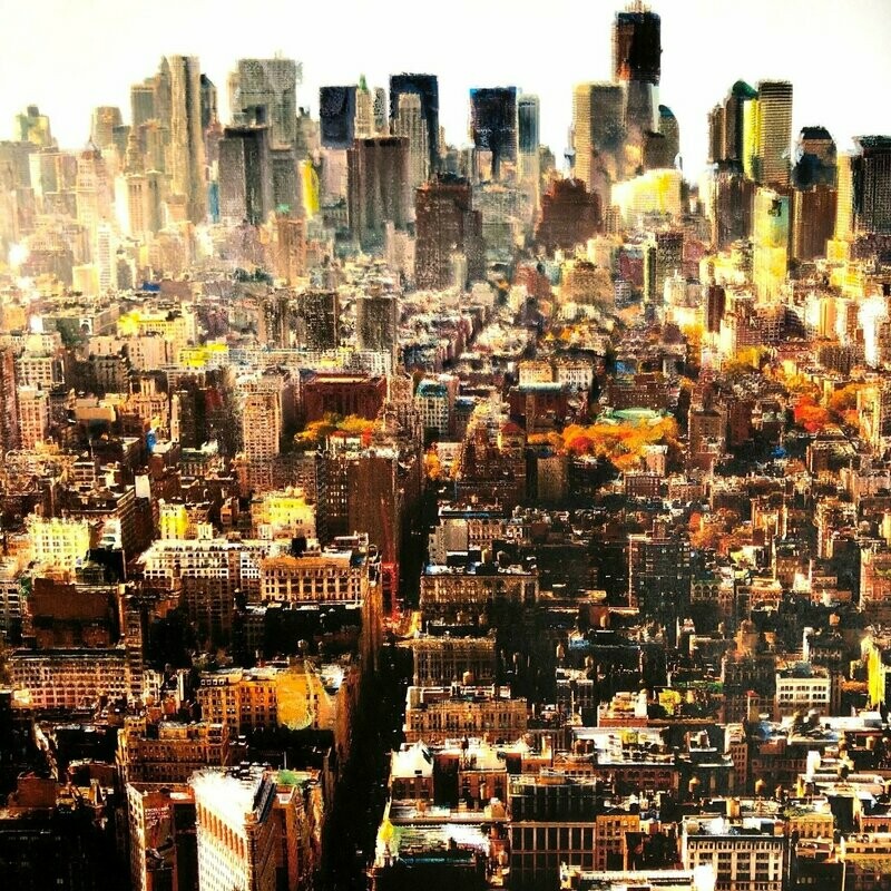 New-York, coucher de soleil