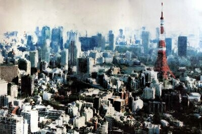 Tokyo, tower, 120x80 cm.