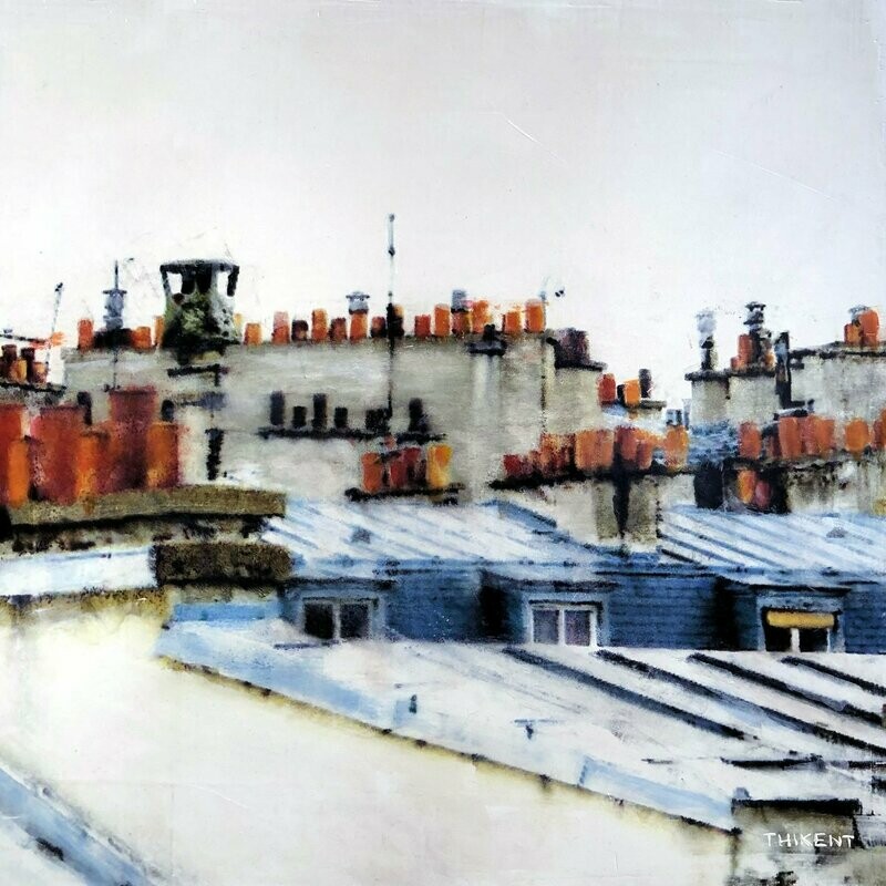Paris, cheminées, 60x60 cm