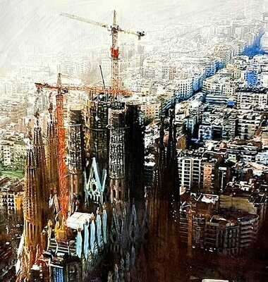 Barcelone, Sagrada Familia, 40x40 cm
