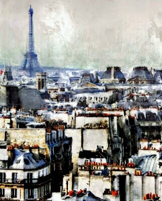 Paris, vue sur la tour Eiffel, 160x130 cm
