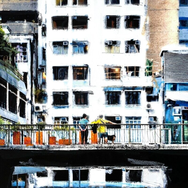 Two men on the bridge