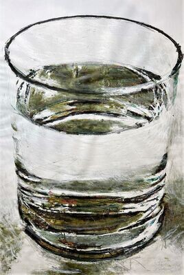 Le verre d'eau, 80 x 60 cm.