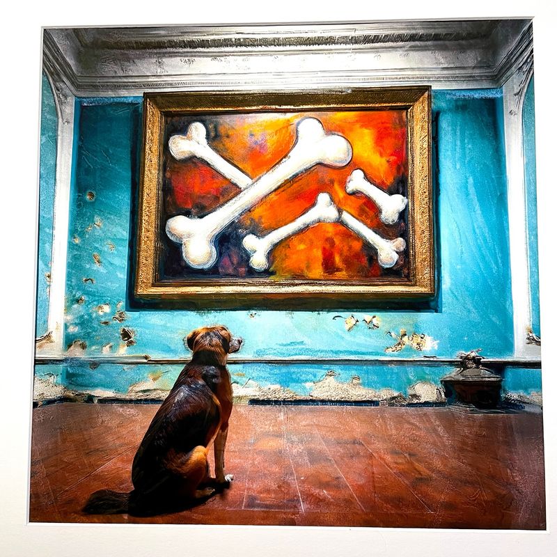 Chien au musée