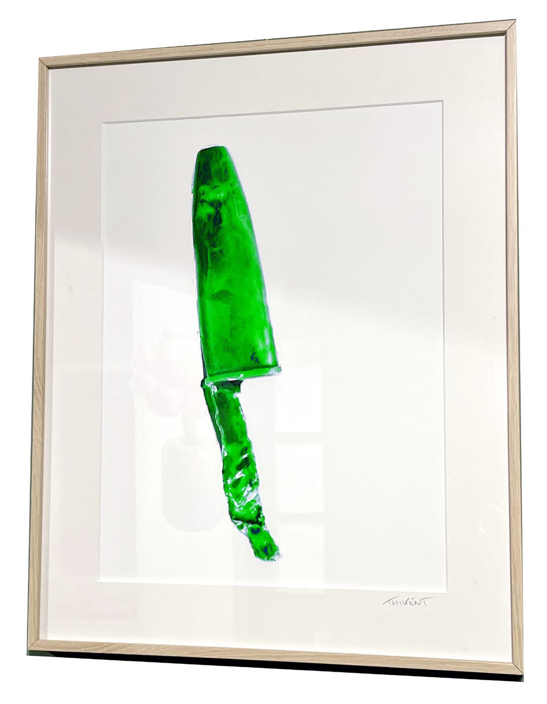 Capuchon rongé, stylo BIC vert