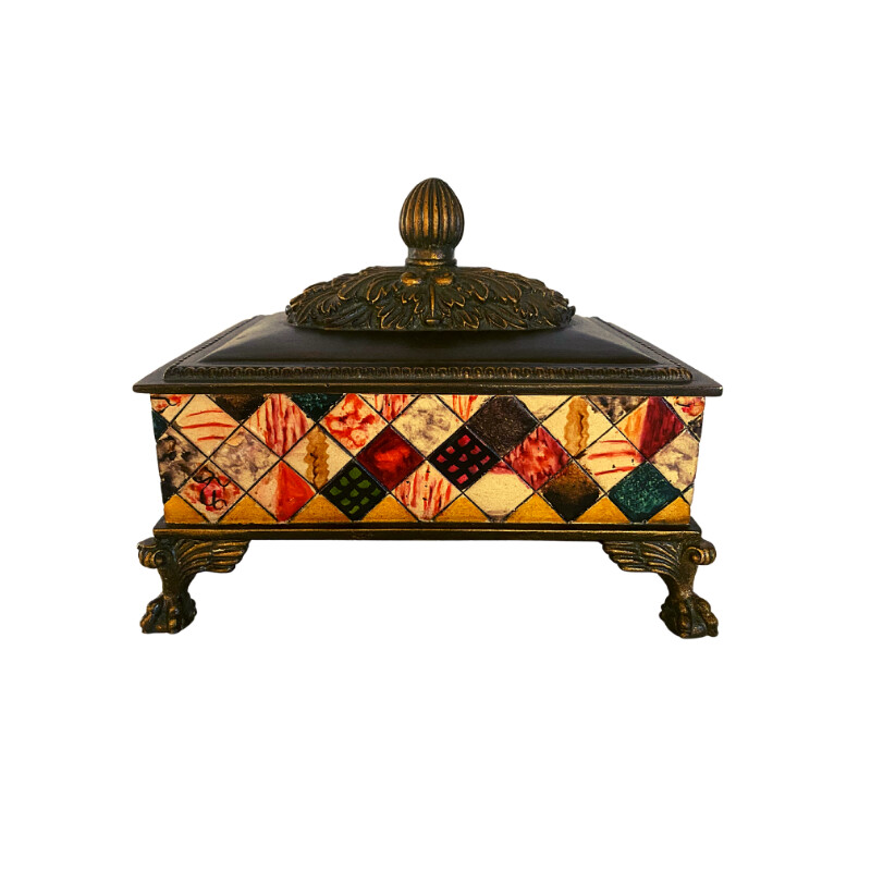 Venetian Box w/Bronze Lid