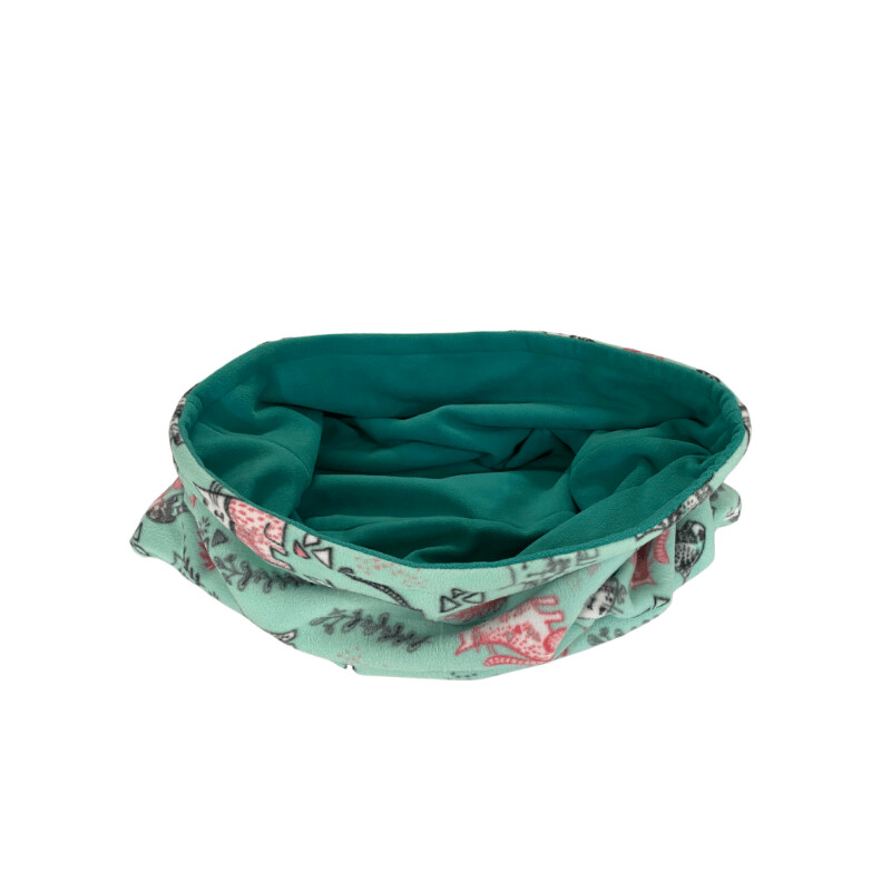 Spot Pattern Trap Kitty w/ Aruba Blue - Reversible L26" x W30"