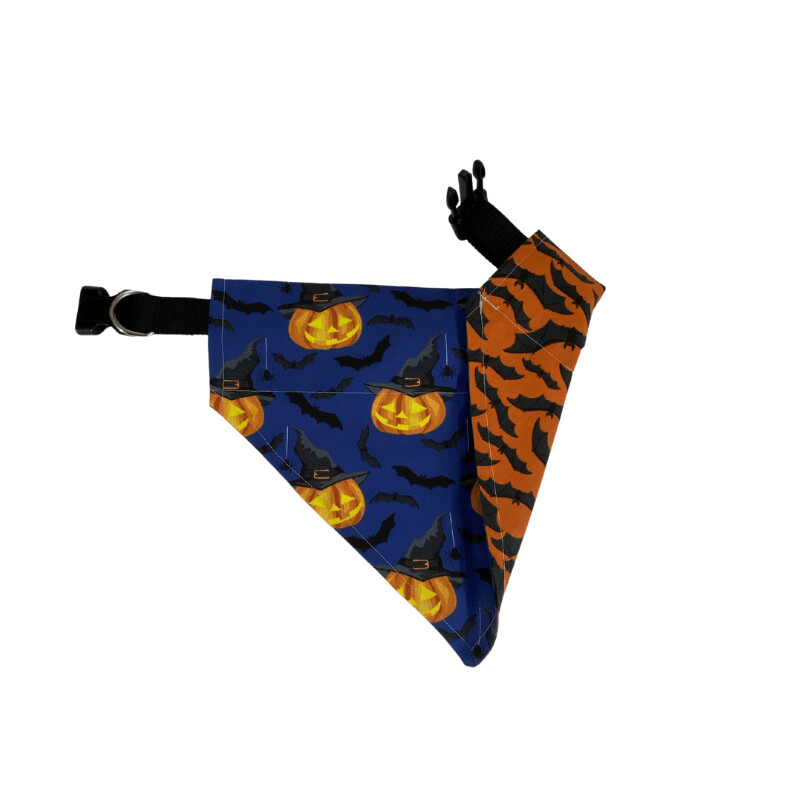 Bats and Pumpkins w/ Black Bats on Orange