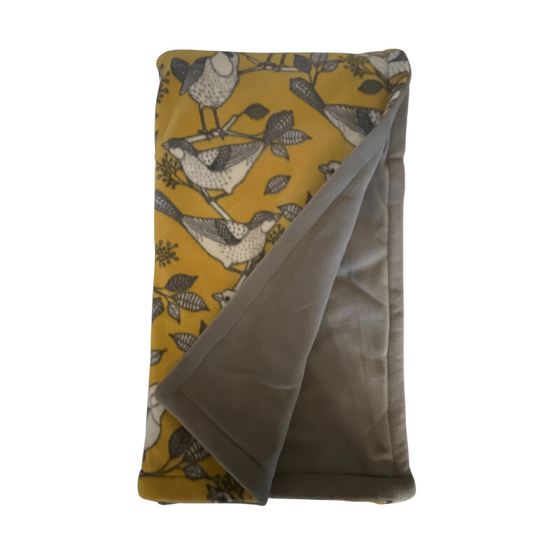 Good Nature Birds on Mustard w/ Cloudburst back (L52" x W55")