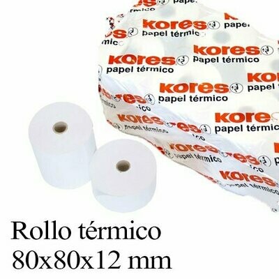 Rollo papel térmico (80x80mm) de Kores