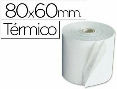 Rollo papel térmico (80x60 mm) de Kores