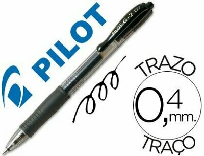 Bolígrafo retráctil tinta gel NEGRO G-2 de Pilot