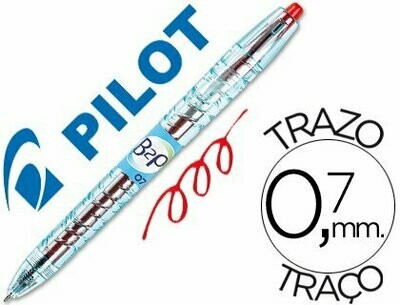 Bolígrafo retráctil tinta gel ROJO B2P de Pilot