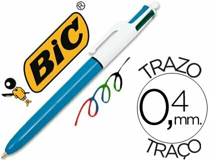 Bolígrafo Clásico AZUL Bic cuatro colores