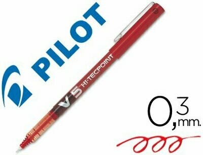 Roller tinta líquida ROJO V-5 punta de aguja de Pilot