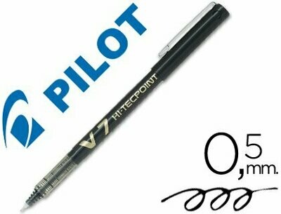 Roller tinta líquida NEGRO V-7 punta de aguja de Pilot