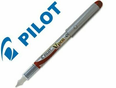 Pluma desechable ROJO V-Pen Silver de Pilot