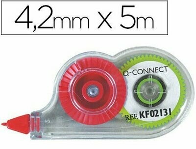 Cinta MINI correctora (4,2mm x 5 m) frontal Q-Connect