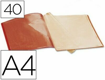 Carpeta flexible A4 (40 fundas) ROJO de Liderpapel