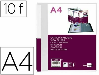 Carpeta personalizable A4 (10 fundas) INCOLORO Liderpapel