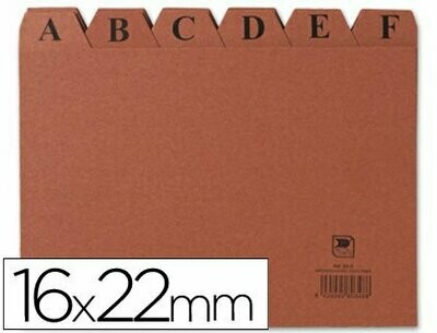 Índice fichero cartón nº 5 (160x220 mm) de Liderpapel
