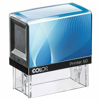 Sello AZUL (7 líneas / 30x69 mm) Printer Line 50 Colop
