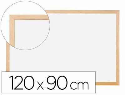 Pizarra blanca laminada (120x90 cm) de Q-Connect
