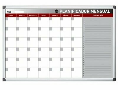 Planning lacado magnético mensual (60x45 cm) Bi-Office