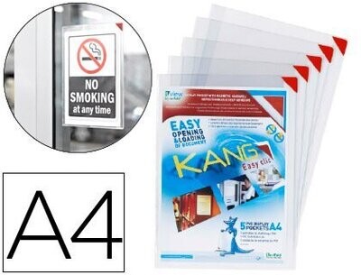 Funda A4 adhesiva cartelería Kang Easy Clic Tarifold
