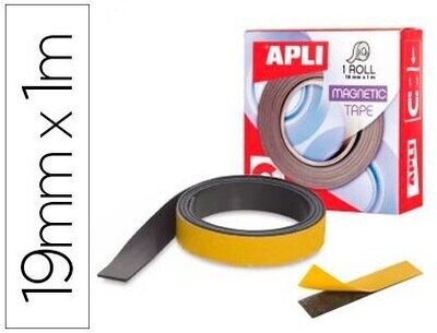 Cinta adhesiva imantada (19mm x 1m) Magnetic Tape Apli
