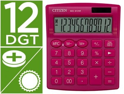 Calculadora sobremesa SDC-812 NRPKE ROSA Citizen
