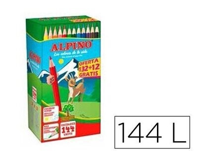 Lápices (12 coloresx12 unidades) Classbox de Alpino
