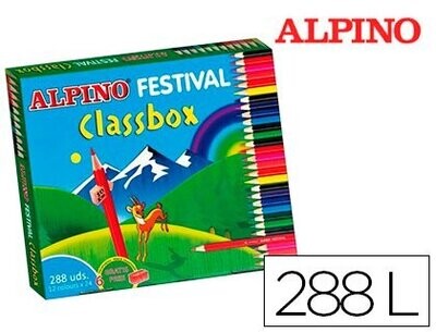 Lápices (12 coloresx24 unidades) Classbox de Alpino