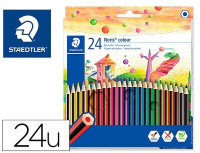 Lápices (24 colores) Noris Colour 185 de Satedtler