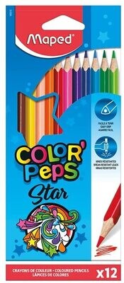 Lápices triangulares (12 colores) Color'Peps de Maped