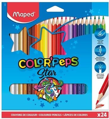 Lápices triangulares (24 colores) Color'Peps de Maped