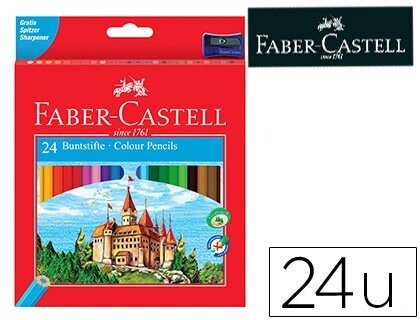 Lápices hexagonales (24 colores) de Faber-Castell