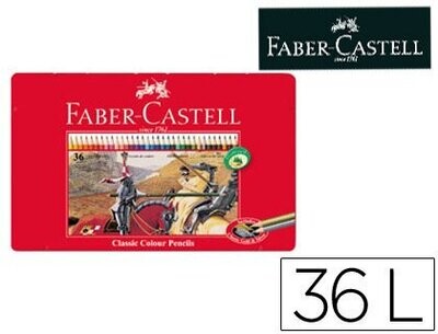 Lápices hexagonales (36 colores) de Faber-Castell