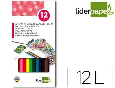 Lapices acuarelables (12 colores) de Liderpapel