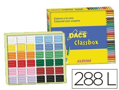 Lápices cera (12 colores x 24 uds) Dacs Classbox Alpino