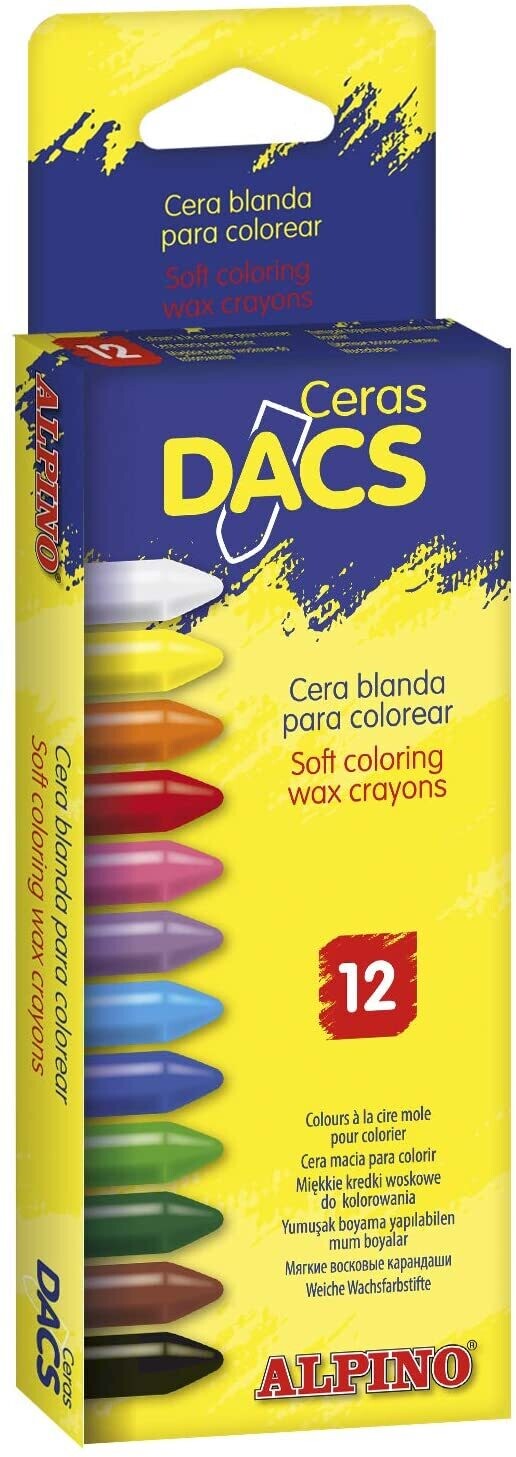 Lápices cera blanda (12 colores) Dacs de Alpino