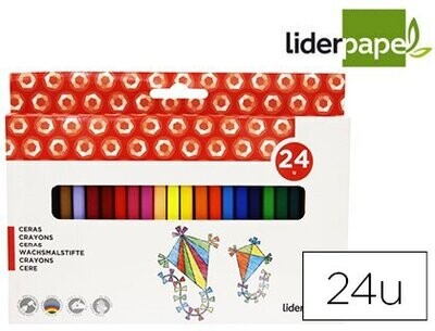Lapices de cera triangular (24 colores) de Liderpapel