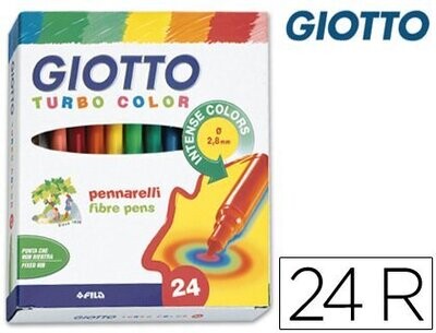 Rotulador escolar (24 colores) Turbo Color de Giotto