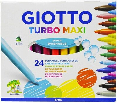 Rotulador escolar (24 colores) Turbo Maxi de Giotto