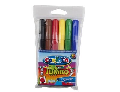 Rotulador escolar (6 colores) Jumbo de Carioca