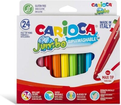 Rotulador escolar (24 colores) Jumbo de Carioca