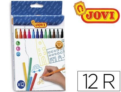 Rotulador escolar (12 colores) Slim de Jovi