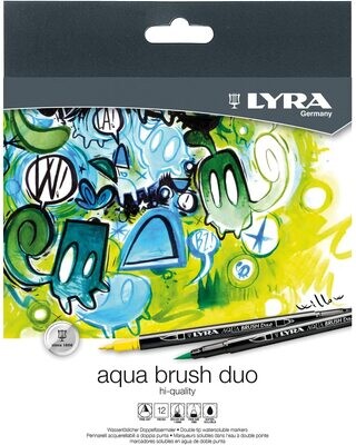 Rotulador acuarelable (12 colores) Aqua Brush Duo Lyra