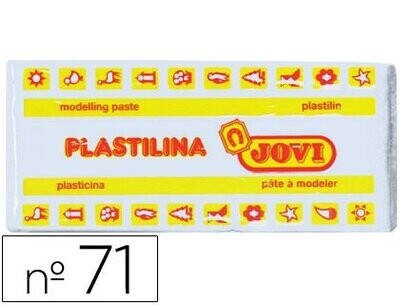 Plastilina mediana (150 gr) BLANCO de Jovi